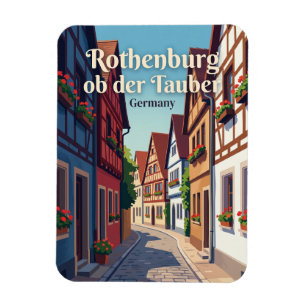 Rothenburg ob der Tauber Altstadtgasse Deutschland Magnet