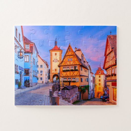 Rothenburg ob der Tauber, Bayern, Deutschland. Puzzle (Horizontal)