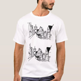 "Rothenburg ob der Tauber, Bayern" | Minimalistisc T-Shirt