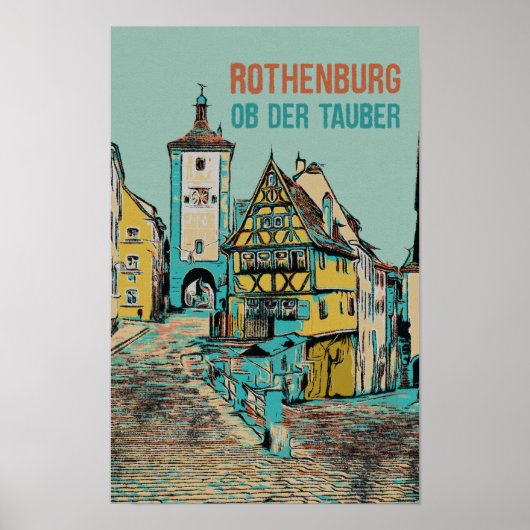 Rothenburg ob der Tauber, Bayern Poster (Vorne)