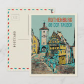 Rothenburg ob der Tauber, Bayern Postkarte (Vorne/Hinten)
