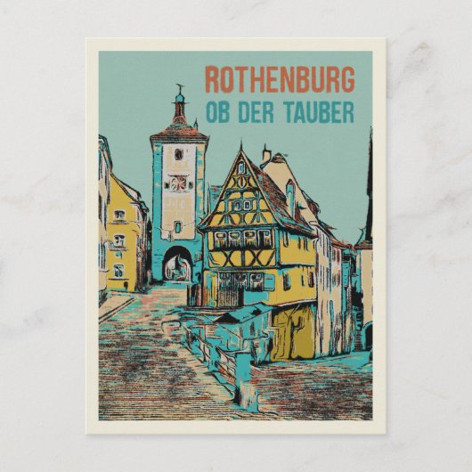 Rothenburg ob der Tauber, Bayern Postkarte (Vorderseite)