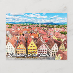 Rothenburg ob der Tauber, Deutschland Postkarte