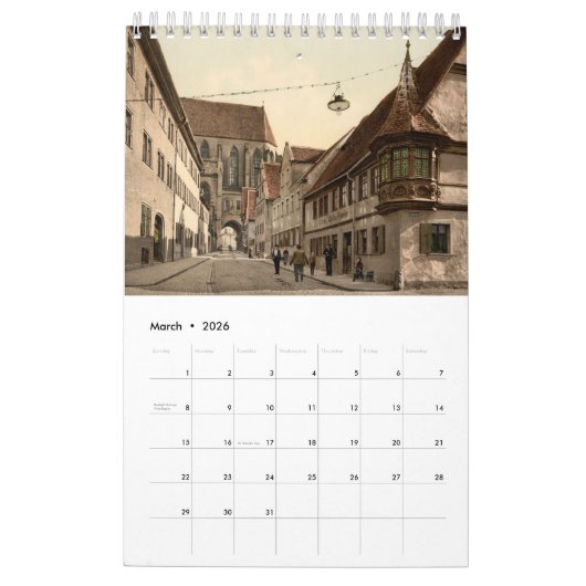 Rothenburg ob der Tauber Historic Kalender (Mär 2026)