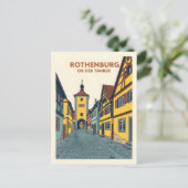 Rothenburg ob der Tauber Vintage Postkarte (Stehend Vorderseite)