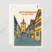Rothenburg ob der Tauber Vintage Postkarte (Vorne/Hinten)