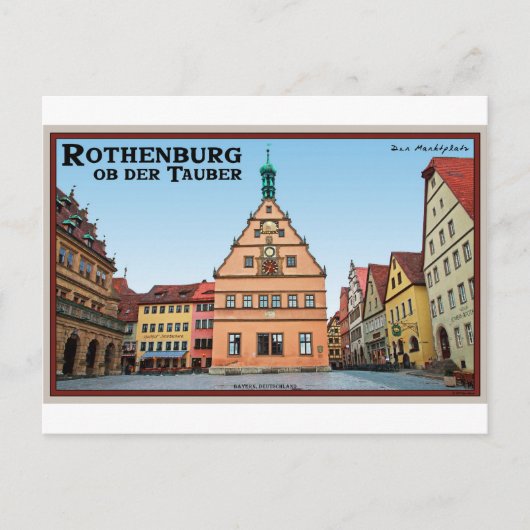Rothenburg od Tauber - der Marktplatz Postkarte (Vorderseite)