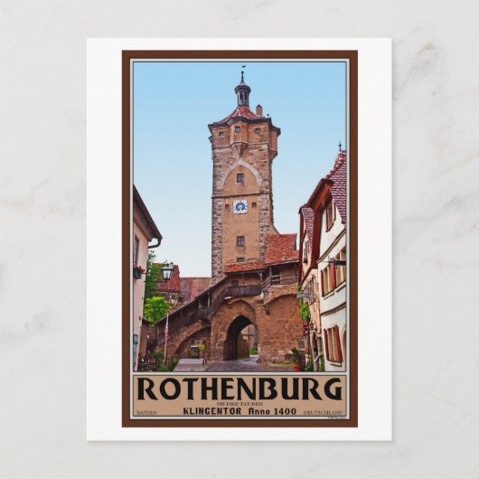 Rothenburg od Tauber - Klingentor Postkarte (Vorderseite)