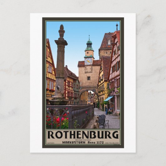 Rothenburg od Tauber - Markusturm Postkarte (Vorderseite)