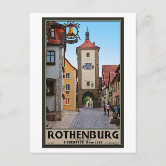 Rothenburg od Tauber - Sieberstor Postkarte (Vorderseite)
