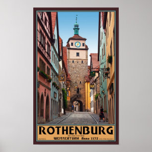 Rothenburg od Tauber - Weisserturm Poster