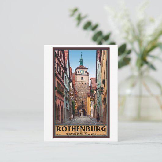 Rothenburg od Tauber - Weisserturm Postkarte (Stehend Vorderseite)