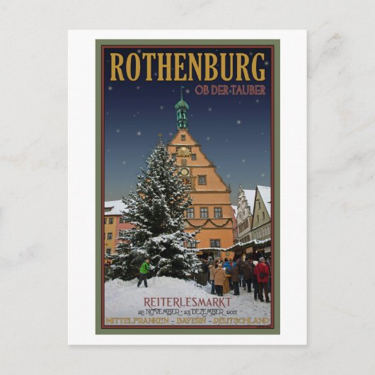 Rothenburg Reiterlesmarkt Postkarte (Vorderseite)