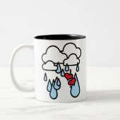 Rothenhagen ", das regnet Herzen " Zweifarbige Tasse (Links)