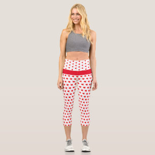 Rotherz Girly Fun Chic Ballon-Muster Weiß Capri Leggings
