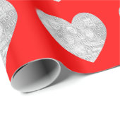 Rotherz-Grenze mit Foto Geschenkpapier (Rolleneckpunkt)