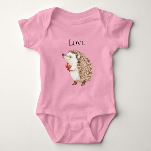 Rotherz-Igel Baby Strampler (Vorderseite)