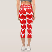 Rotherz Muster, Romantik, Liebe Capri Leggings (Rückseite)