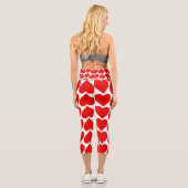 Rotherz Muster, Romantik, Liebe Capri Leggings (Rückseite)
