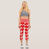 Rotherz Muster, Romantik, Liebe Capri Leggings (Vorderseite)