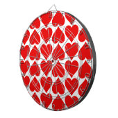Rotherz Muster, Romantik, Liebe Dartscheibe (Vorderseite rechts)