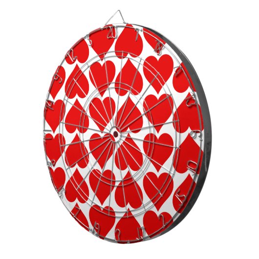 Rotherz Muster, Romantik, Liebe Dartscheibe (Vorderseite rechts)