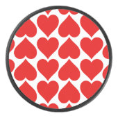 Rotherz Muster, Romantik, Liebe Eishockey Puck (Vorderseite)