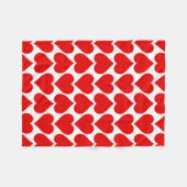 Rotherz Muster, Romantik, Liebe Fleecedecke (Vorderseite (Horizontal))