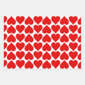 Rotherz Muster, Romantik, Liebe Geschenkpapier Set (Vorderseite 3)