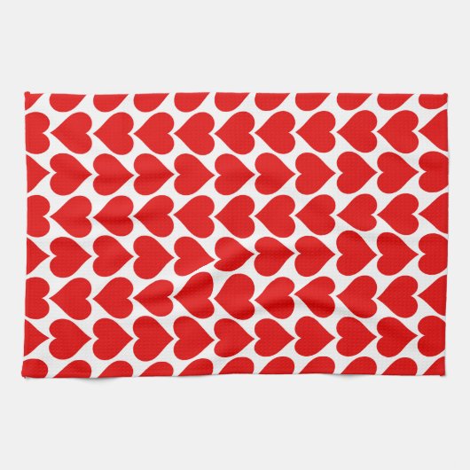Rotherz Muster, Romantik, Liebe Geschirrtuch (Horizontal)