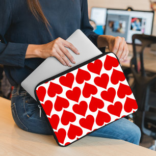 Rotherz Muster, Romantik, Liebe Laptopschutzhülle