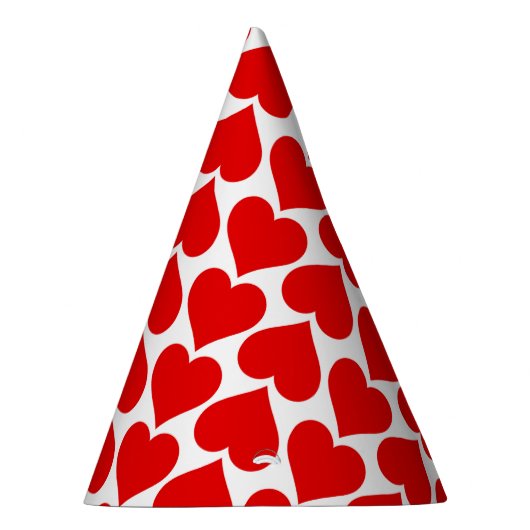 Rotherz Muster, Romantik, Liebe Partyhütchen (Rechts)