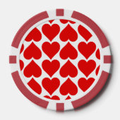 Rotherz Muster, Romantik, Liebe Pokerchips (Vorderseite)