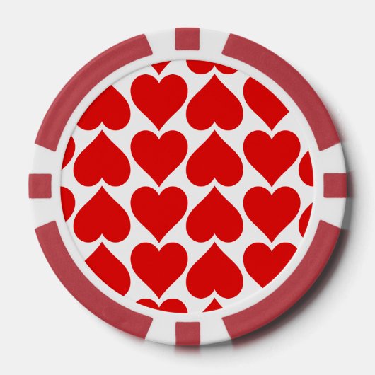 Rotherz Muster, Romantik, Liebe Pokerchips (Vorderseite)