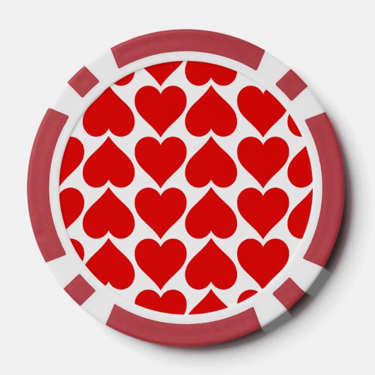 Rotherz Muster, Romantik, Liebe Pokerchips (Rückseite)