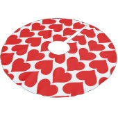 Rotherz Muster, Romantik, Liebe Polyester Weihnachtsbaumdecke (Schrägansicht)