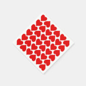 Rotherz Muster, Romantik, Liebe Serviette (Ecke)