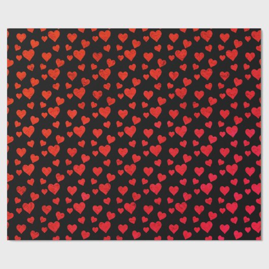 Rotherz Muster Valentinstag Packpapier (Flach)