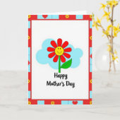 Rotherz Muttertags Designkarte Karte (Gelbe Blume)