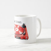 Rotherz-Schallplatten-Liebeslieder Kaffeetasse (VorderseiteRechts)