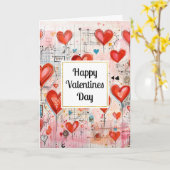 Rotherz Whimsikale Liebe Muster Valentinstag Karte (Gelbe Blume)