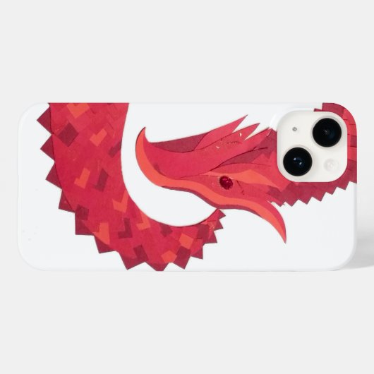 Rotherzdrache Case-Mate iPhone Hülle (Rückseite (Horizontal))