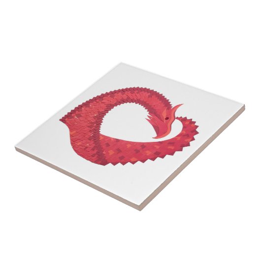 Rotherzdrache Fliese (Seite)