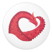 Rotherzdrache Keramikknauf (Vorderseite)