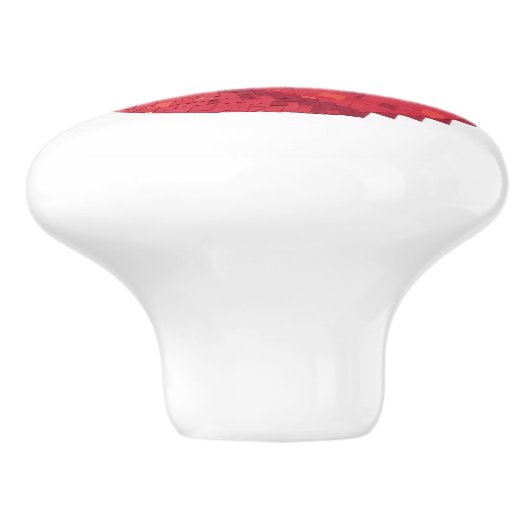 Rotherzdrache Keramikknauf (Seitenansicht)