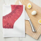 Rotherzdrache Küchentuch (Viertel Falte)