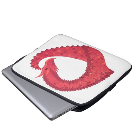 Rotherzdrache Laptopschutzhülle (Vorne Knopf)