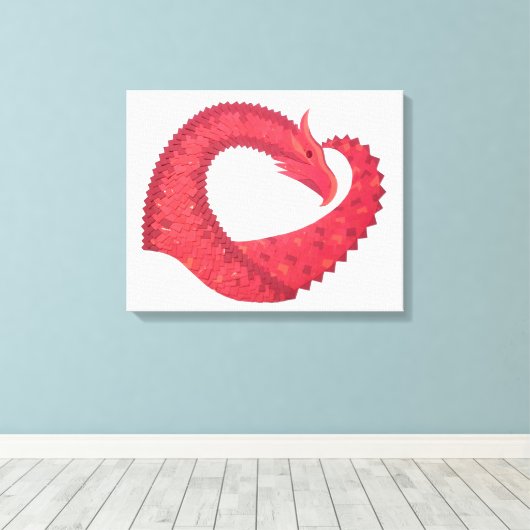 Rotherzdrache Leinwanddruck (Insitu (Holzboden))