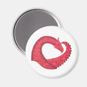Rotherzdrache Magnet (Vorderseite/Rückseite)