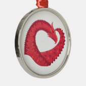 Rotherzdrache Ornament Aus Metall (Rechts)